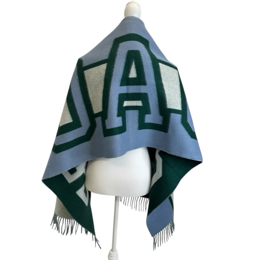 Coach Reversible Colorblock Varsity Print Oversized Muffler Wool Scarf NWT $228 - Picture 5 of 12